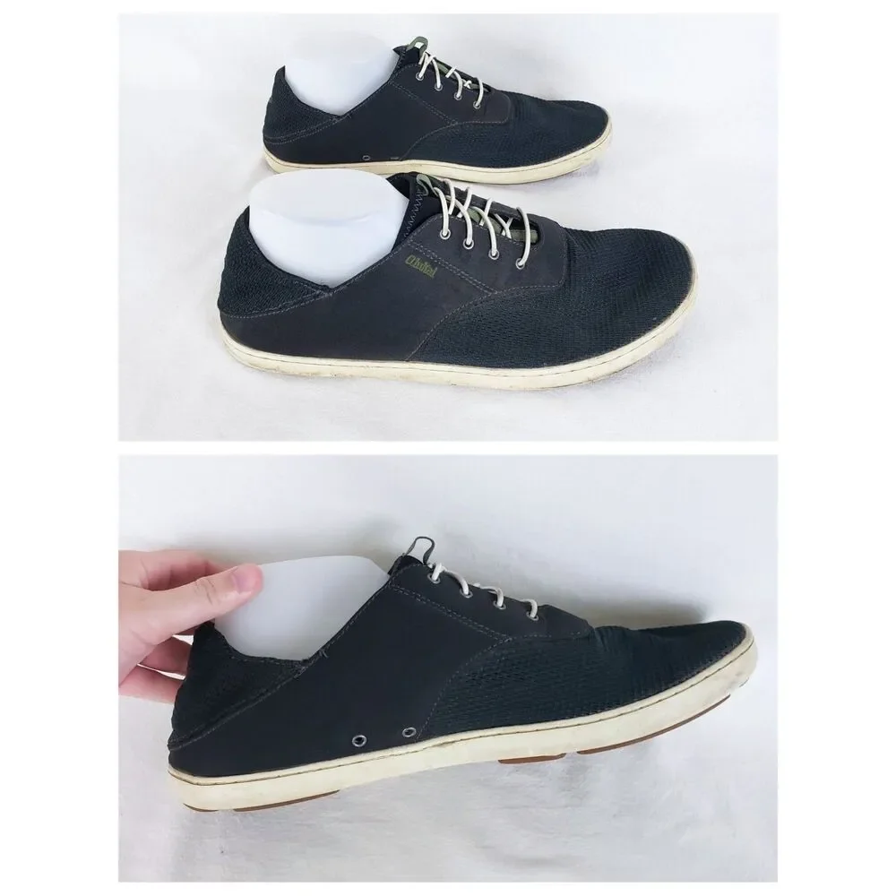 Olukai Nohea Moku No Tie Sneakers Mens 11 Gray Boating Beach Travel
